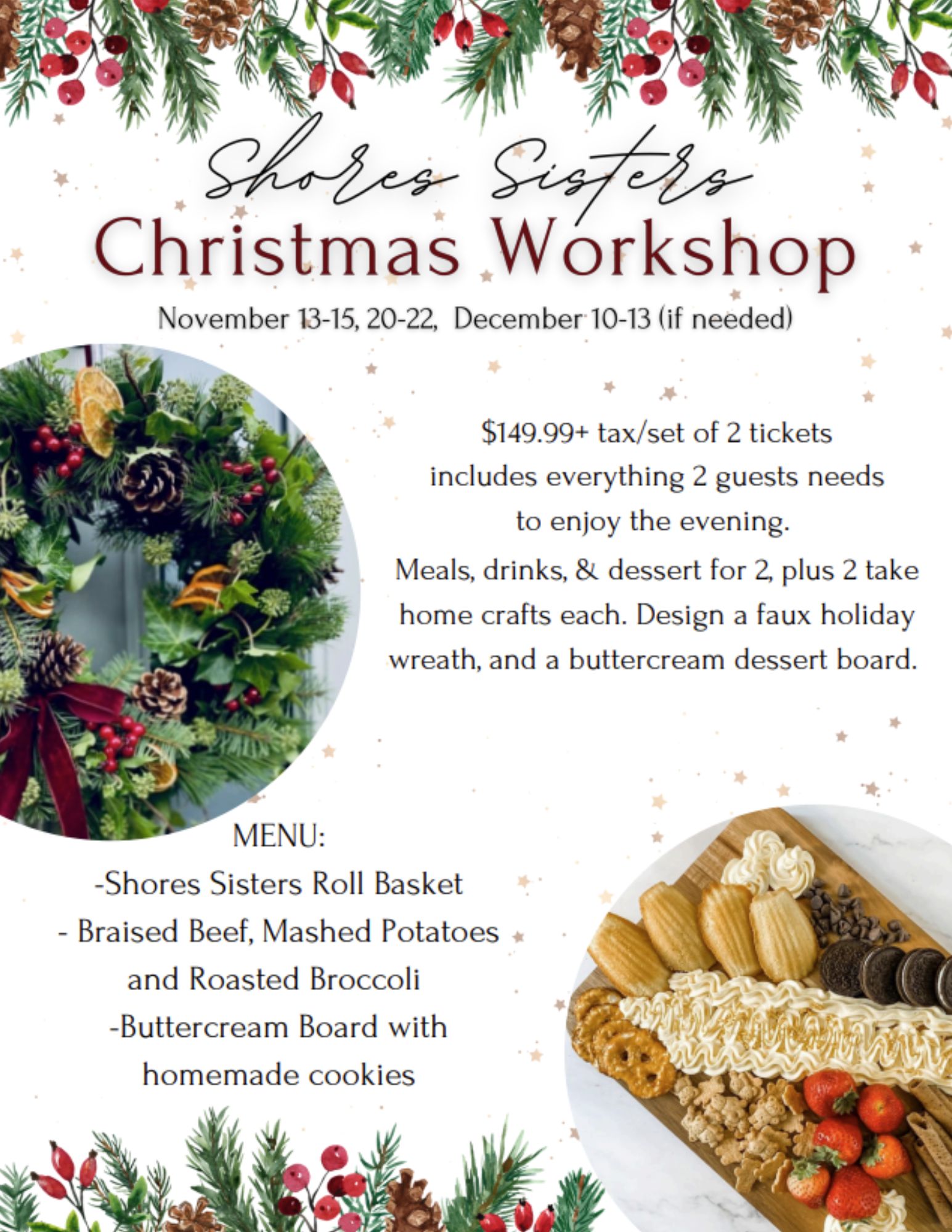 Shores Sisters Christmas Workshop 2024