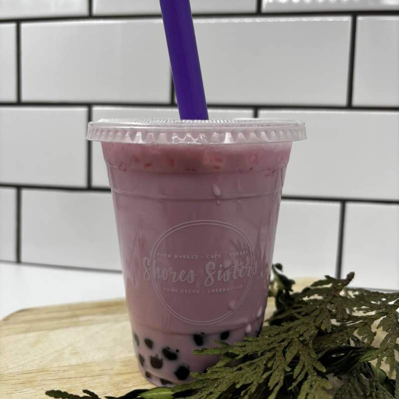 Oakens Summer Blowout Boba- Mixed berry milk boba