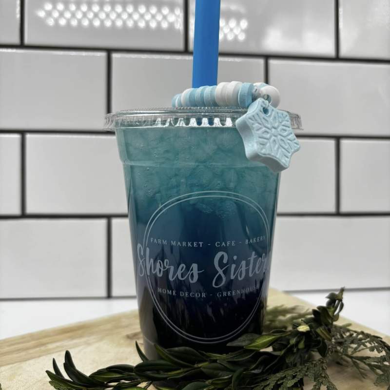 The Elsa- Blue raspberry lemonade with blueberry bubbles