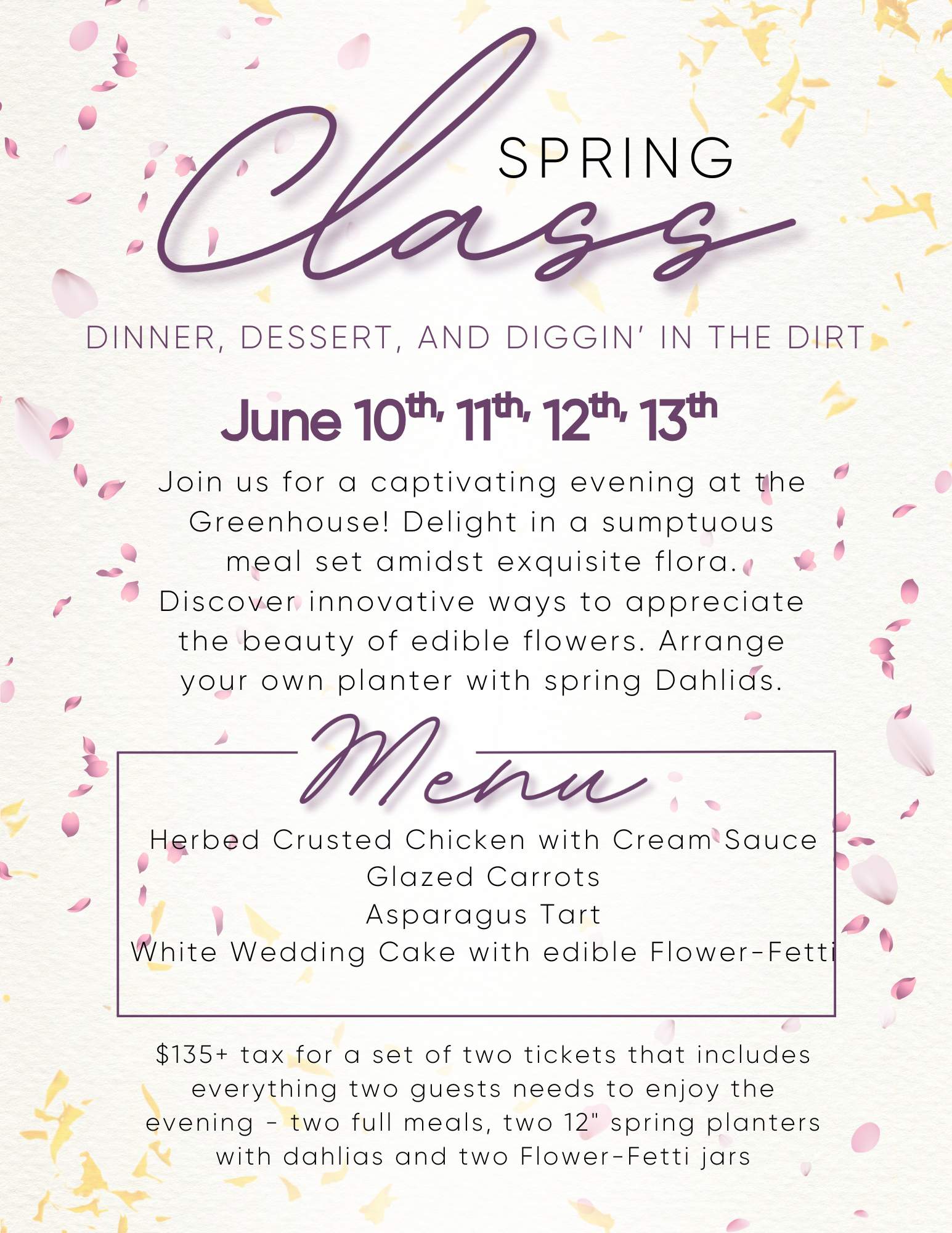 Shores Sisiter June Spring Class Dahlias