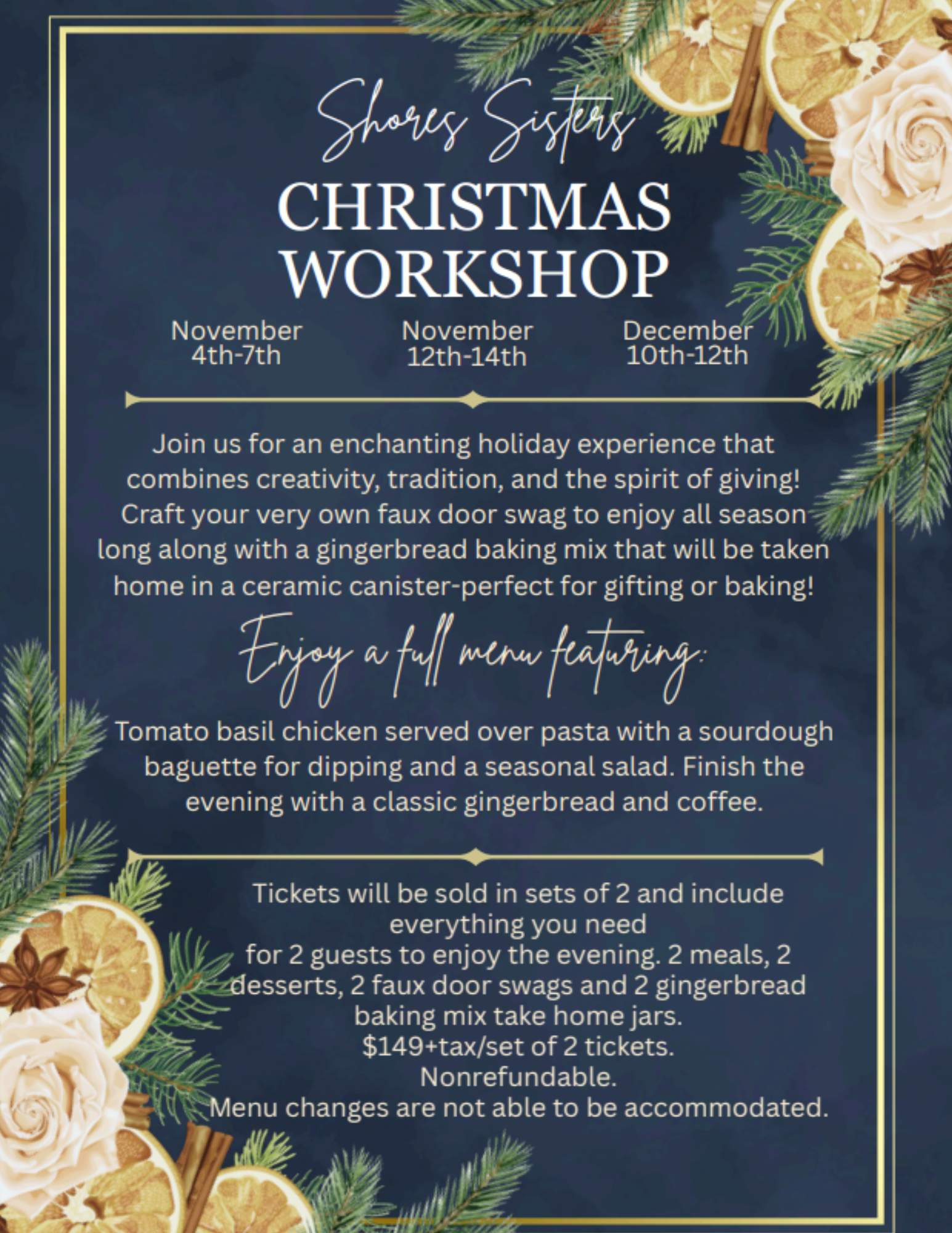 Shores Sisters Christmas Workshop 2025