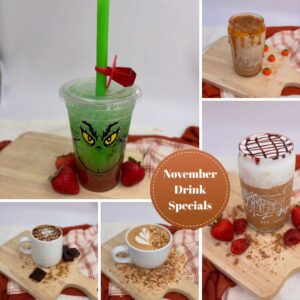 shores sisters November drink specials