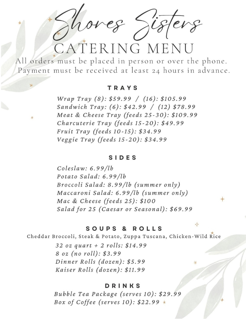 Customer Catering Sheet 2026 Fall pg 1 Customer Catering Sheet 2026 Fall pg 1