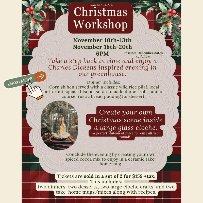 Shores Sisters Christmas Workshop 2026 Click to register